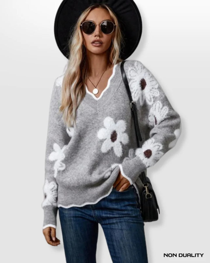 Non Duality | Cozy Flower Sweater