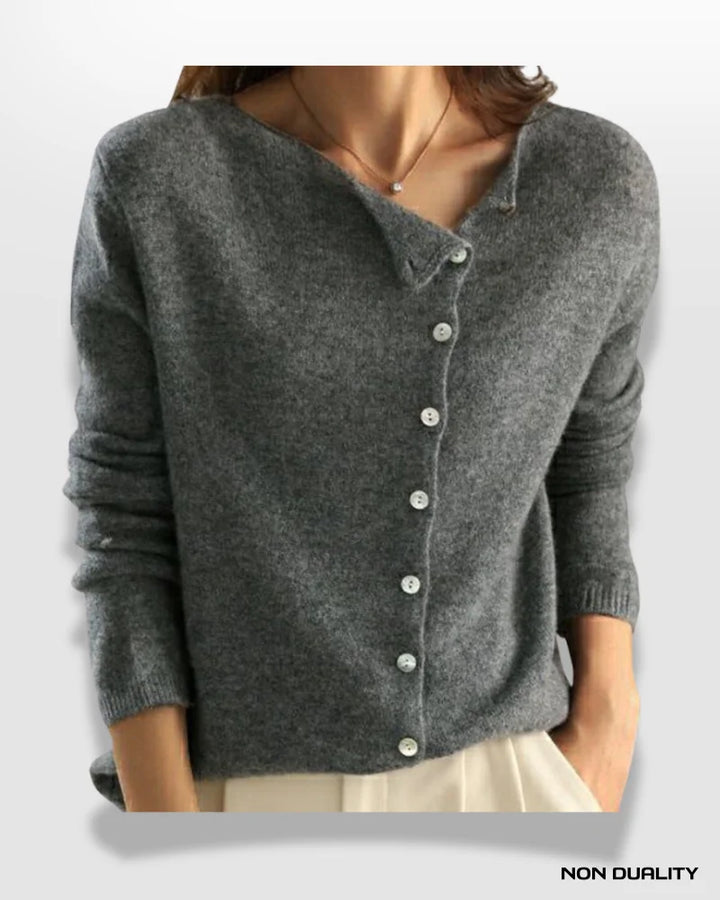 Non Duality | Elegant Woolen Button Cardigan