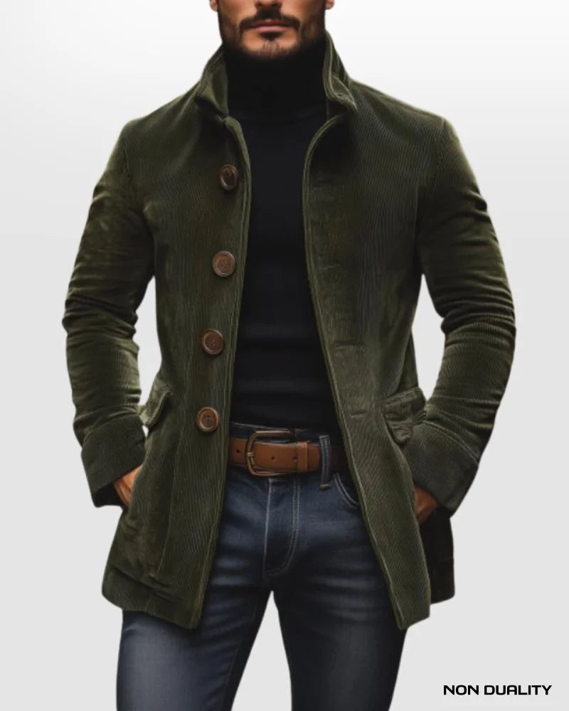 Non Duality | Vintage Corduroy Jacket Army Green / S Men > Coats