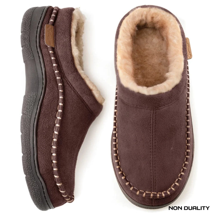 Non Duality | Soft Fleece Comfort Slippers Coffee / 38