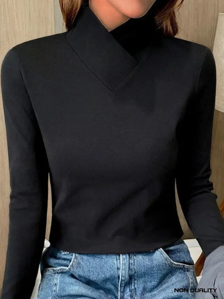 Non Duality | Elegant Turtleneck Fit Zwart / S