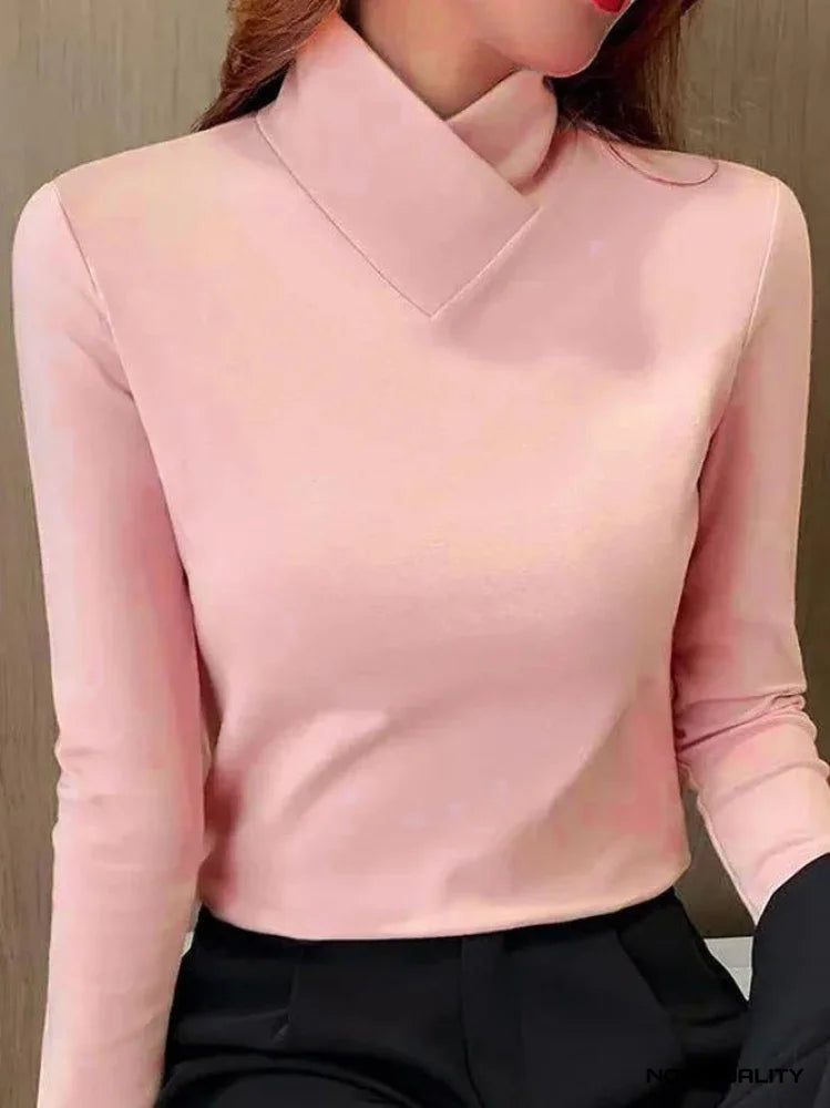 Non Duality | Elegant Turtleneck Fit Roze / S