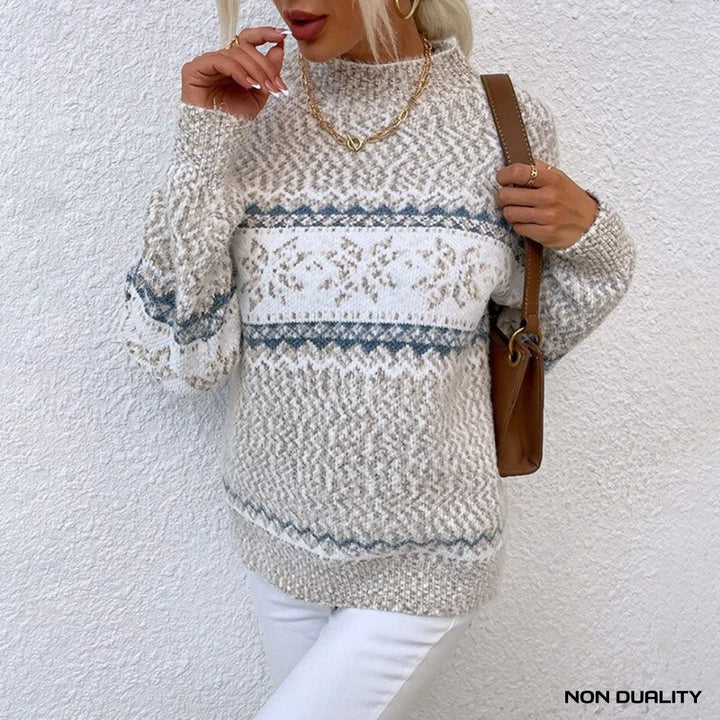 Non Duality | Snowflake Knit Sweater Beige / S