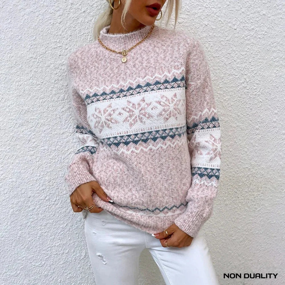 Non Duality | Snowflake Knit Sweater Pink / S