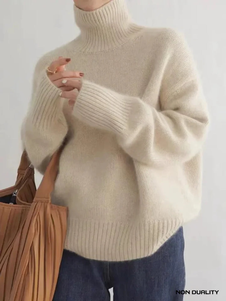 Olivia | Refined Turtleneck Sweater Beige / S