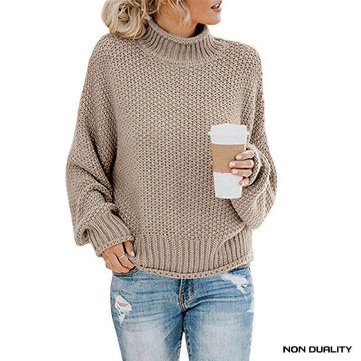 Non Duality | Cozy Turtleneck Sweater Khaki / S