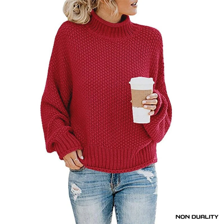 Non Duality | Cozy Turtleneck Sweater Burgundy / S