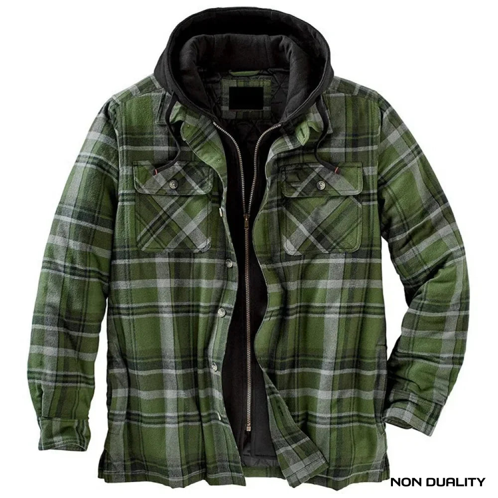 Non Duality | Flannel Jacket Green / S