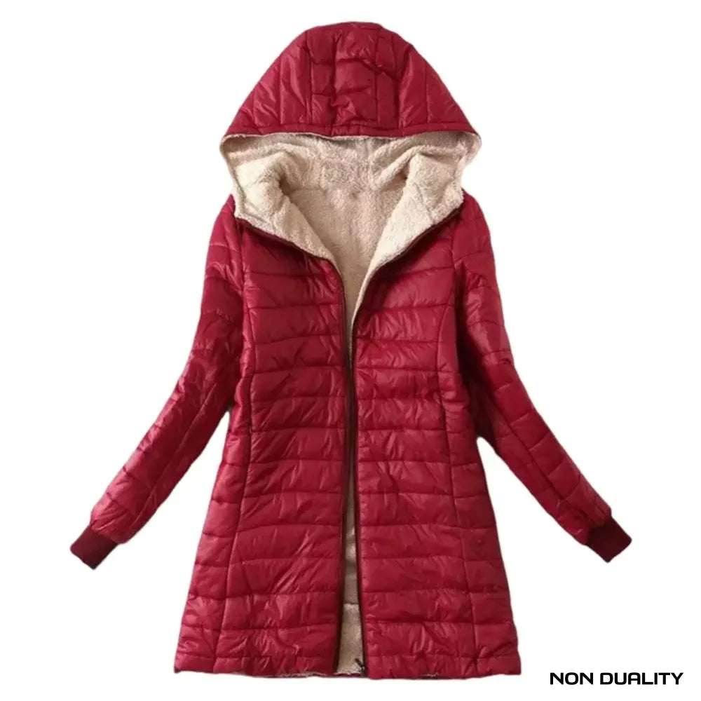 Non Duality | Dual-Sided Cozy Puffer Jacket Red / S