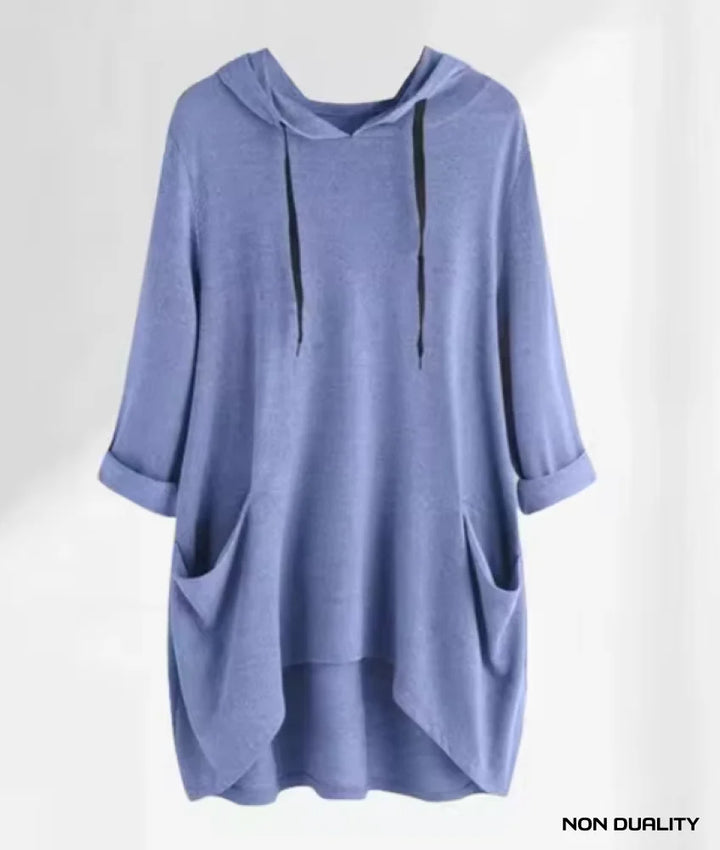 Non Duality | Cozy Pocket Hooded Tunic Shirt Women