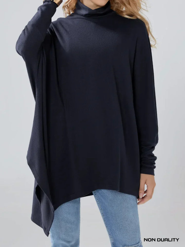 Luna | Elegant Turtleneck Drape Sweaters