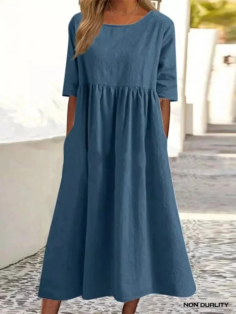 Non Duality | Casual Maxi Dress Blauw / S