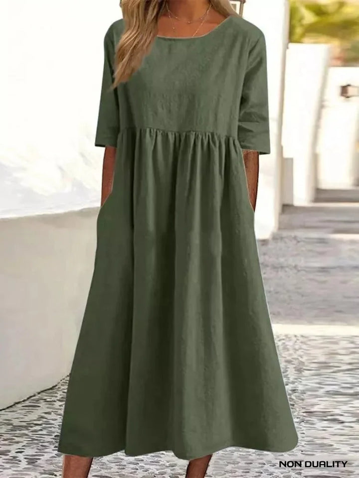 Non Duality | Casual Maxi Dress Donkergroen / S