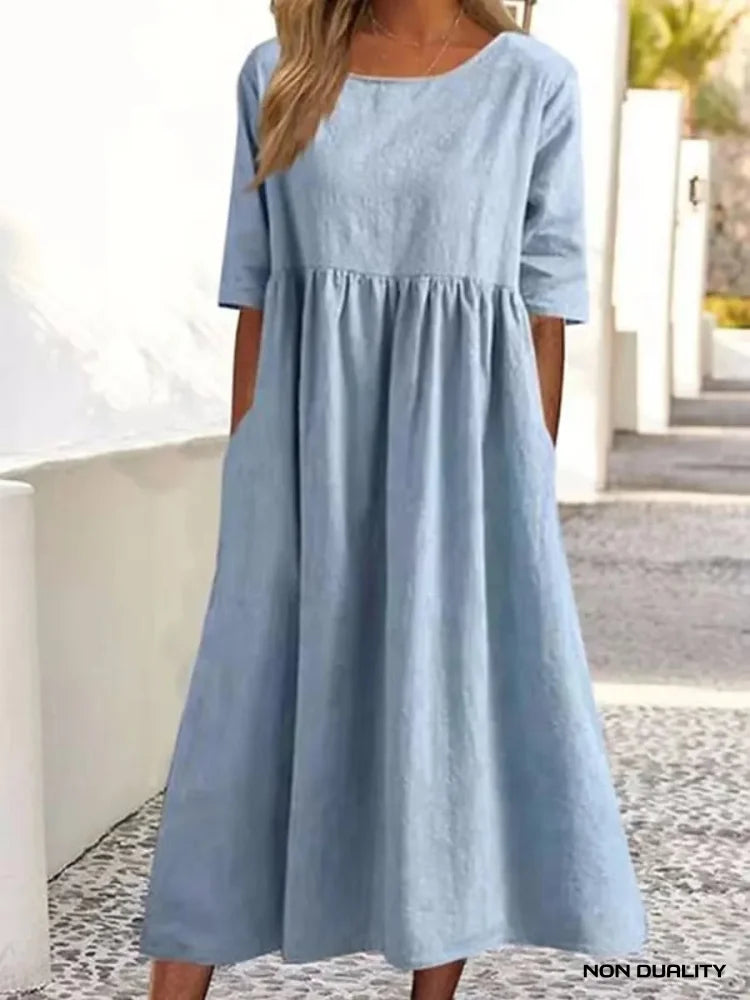 Non Duality | Casual Maxi Dress Lichtblauw / S