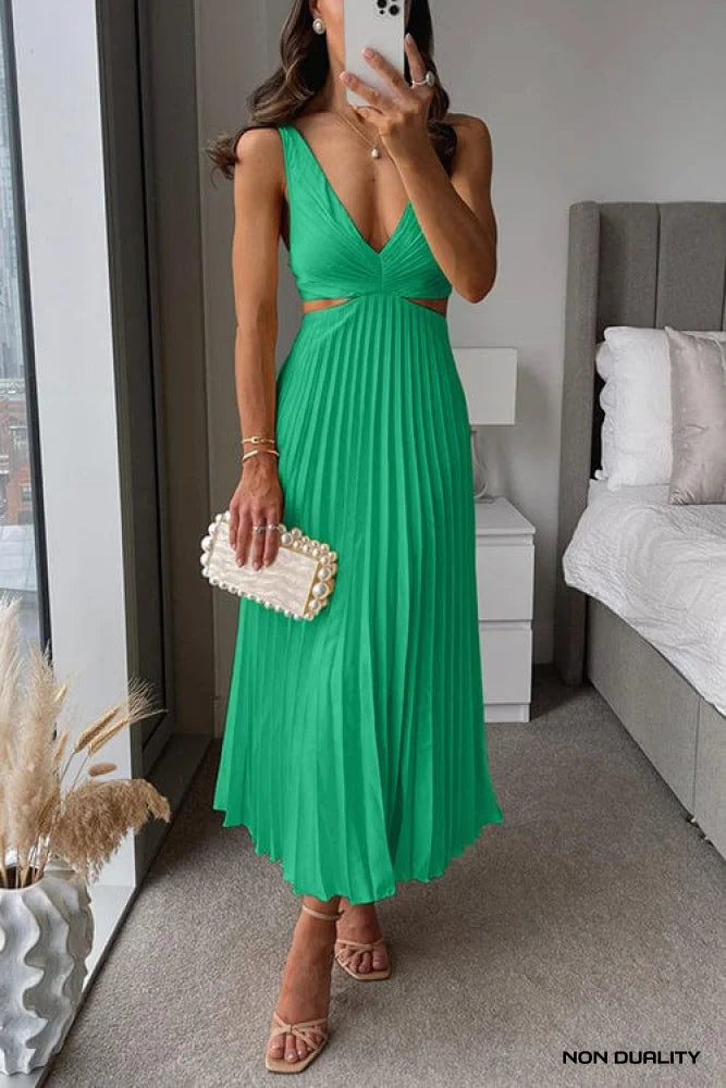 Non Duality | Chic Ripple Dress Groen / S Dresses