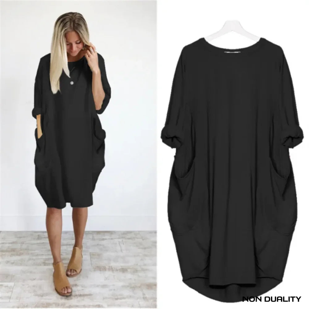 Non Duality | Comfy Pocket Dress Zwart / S Dress