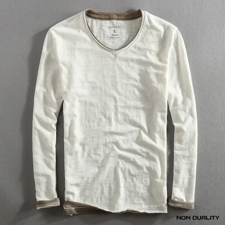 Non Duality | Contrast Edge Shirt Wit / S (Nog 1 Op Voorraad)