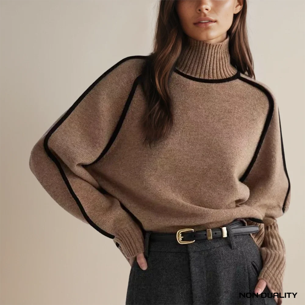 Non Duality | Classic Contrast Turtleneck