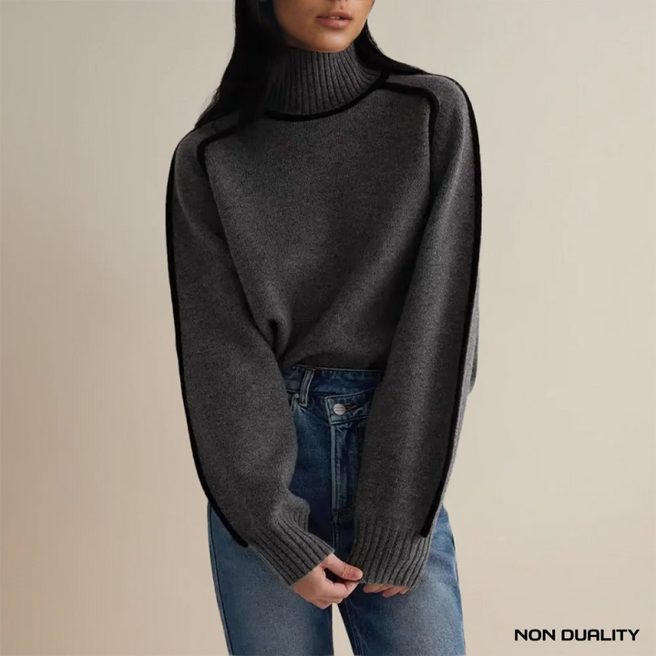 Non Duality | Classic Contrast Turtleneck