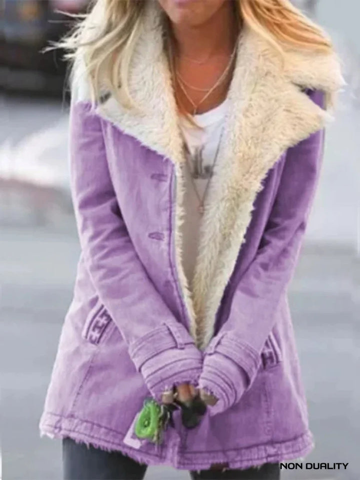 Non Duality | Cozy Sherpa-Lined Jacket Violet / S Women Jackets