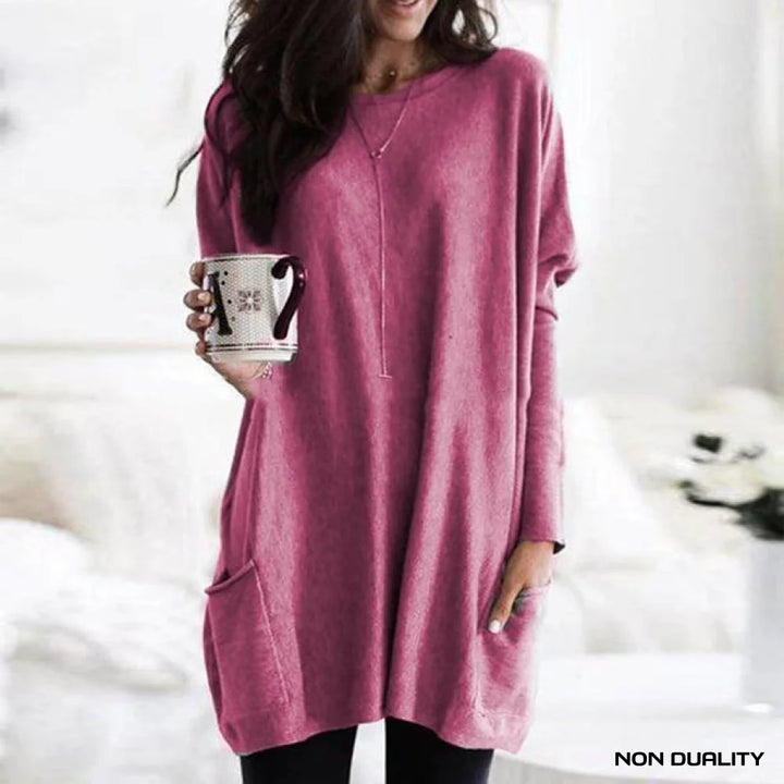 Non Duality | Soft Knit Lounge Top Dark Pink / S