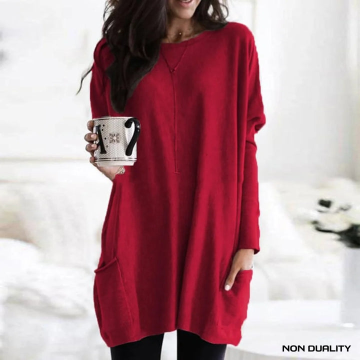 Non Duality | Soft Knit Lounge Top Red / S