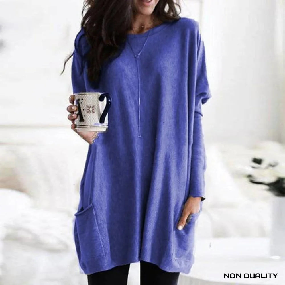 Non Duality | Soft Knit Lounge Top Blue / S