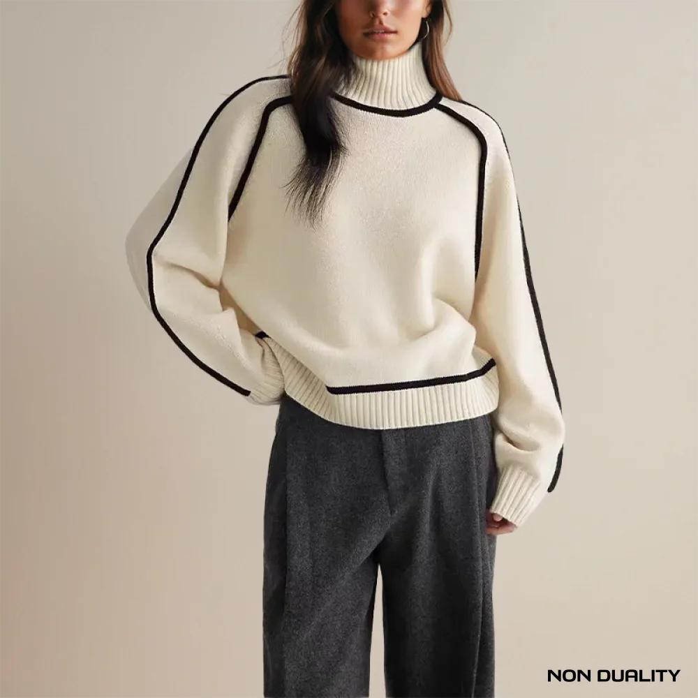 Non Duality | Classic Contrast Turtleneck