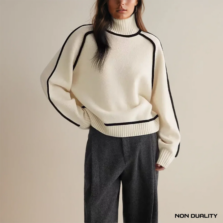 Non Duality | Classic Contrast Turtleneck