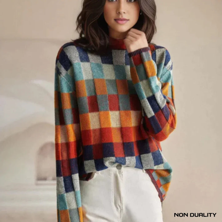 Non Duality | Checkered Knit Sweater