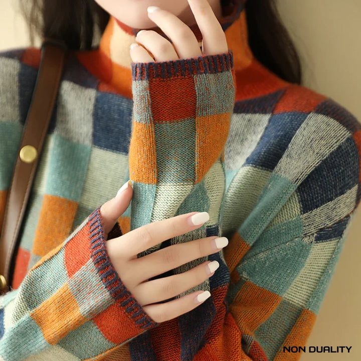 Non Duality | Checkered Knit Sweater