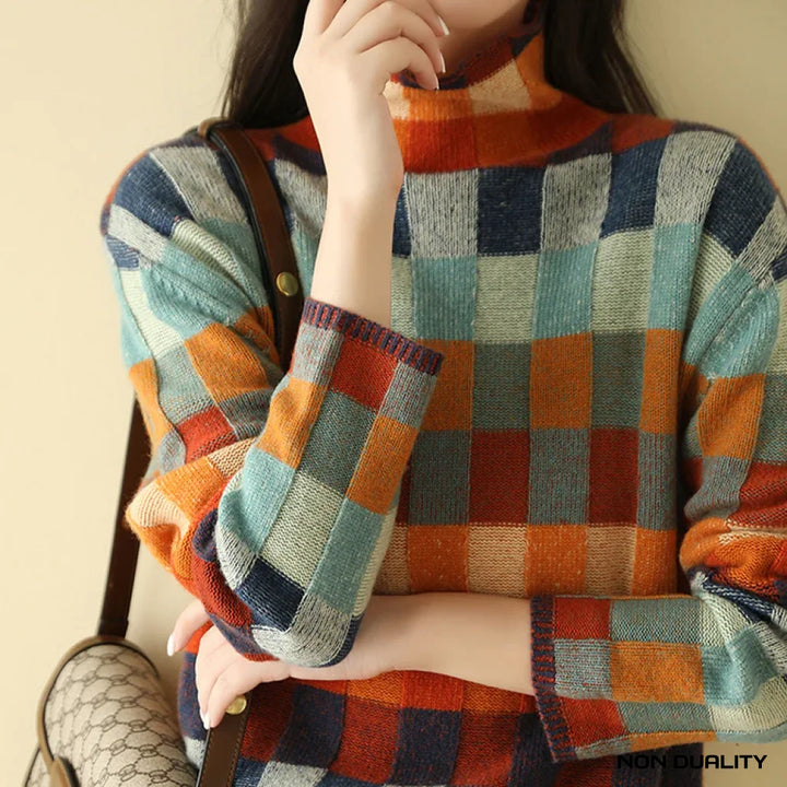 Non Duality | Checkered Knit Sweater