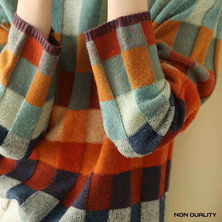 Non Duality | Checkered Knit Sweater