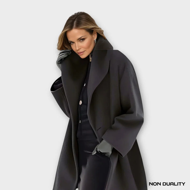 Non Duality | Timeless High-Collar Windproof Coat Black / S Stay Dry