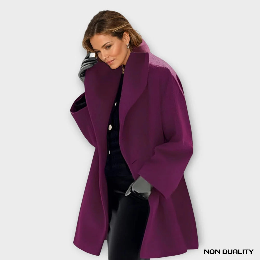 Non Duality | Timeless High-Collar Windproof Coat Purple / S Stay Dry