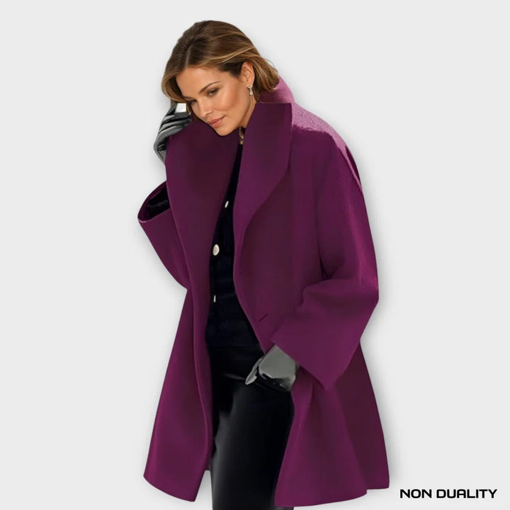 Non Duality | Timeless High-Collar Windproof Coat Purple / S Stay Dry