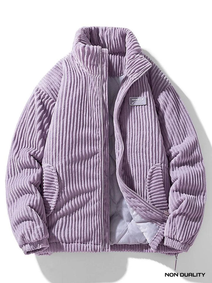 Non Duality | Corduroy Quilted Puffer Jacket Light Purple / S Jackets