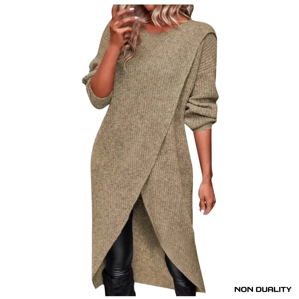 Alice | Timeless Luxe Knit Khaki / Xs Dress