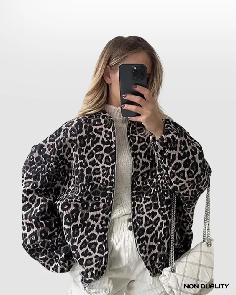 Leopard Bomber Jacket