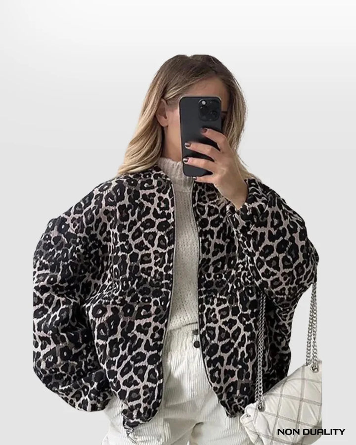 Leopard Bomber Jacket