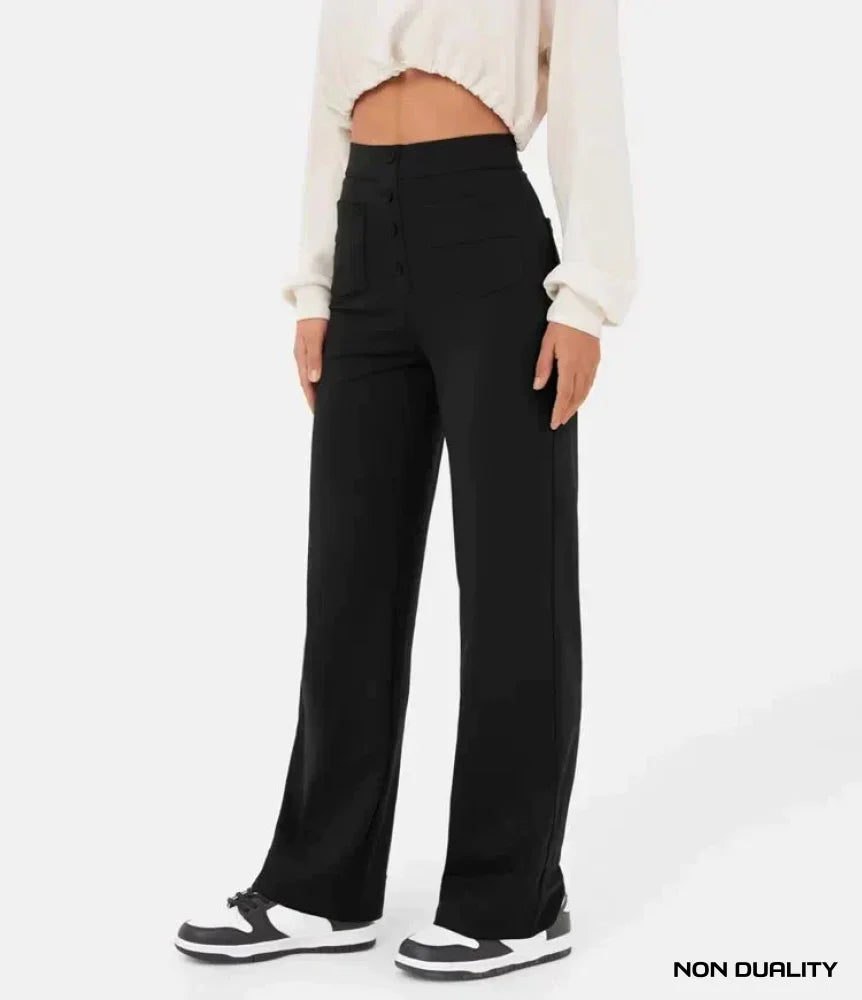 Lucia - High-Waisted Elastische Casual Broek