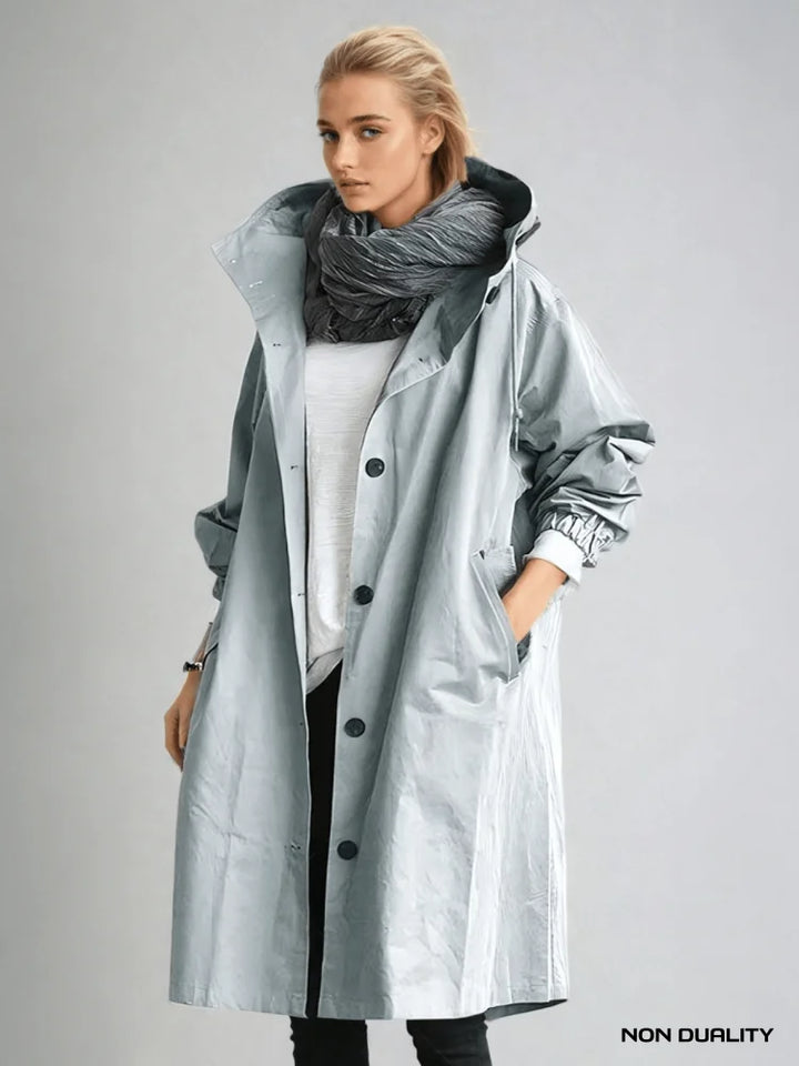 Non Duality | Water Repellent Trench Coat Light Blue / S