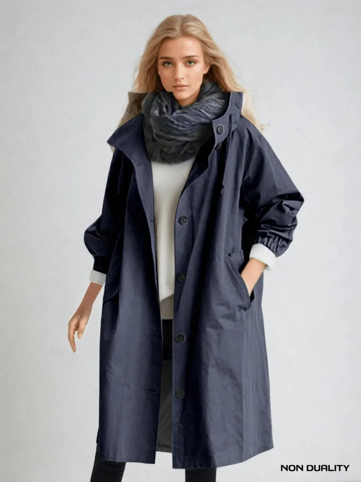 Non Duality | Water Repellent Trench Coat Marine Blue / S