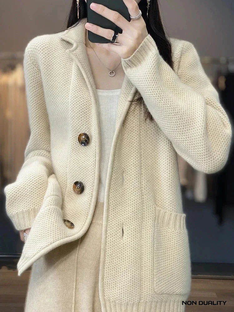 Non Duality | Elegant Wool Knit Cardigan