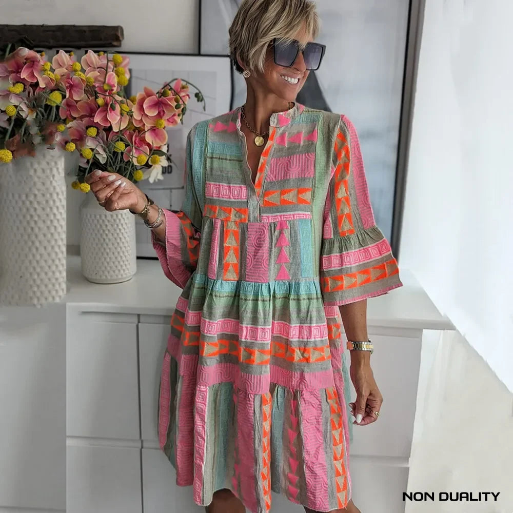 Non Duality | Patchwork Boho Dress S Dress