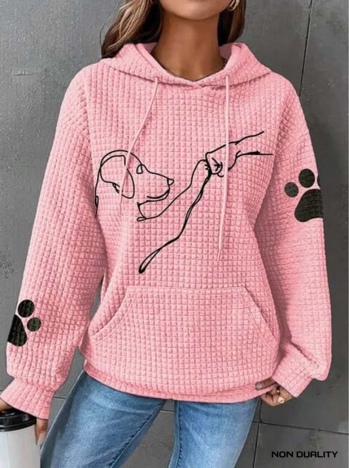 Non Duality | Furry Friend Hoodie Pink / S