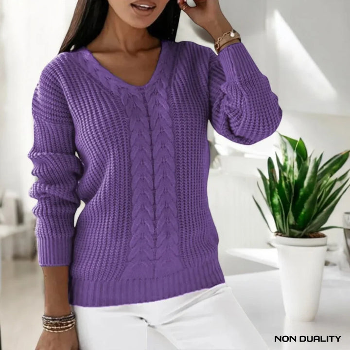 Non Duality | Chic Cable Knit Top