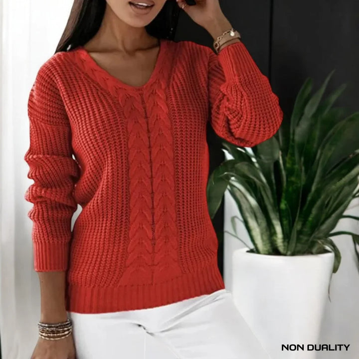 Non Duality | Chic Cable Knit Top