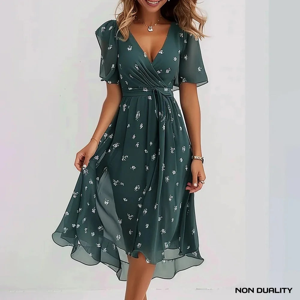 Non Duality | Soft Pastel Dress Groen / S Zomerjurk Dames