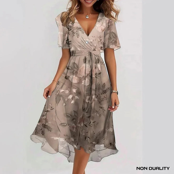 Non Duality | Soft Pastel Dress Rose Gold / S Zomerjurk Dames